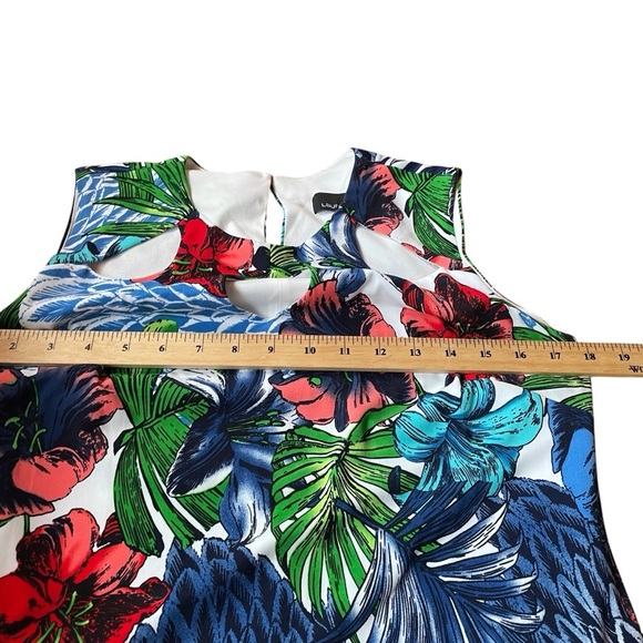 Laura Petites - Bright Tropical Shift Dress-Front Cut-outs - Lined -Size 10 P - Picture 16 of 16